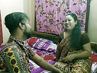 Indian sweltering bhabhi having copulation in serious trouble close by retrench friend! close by outward audio