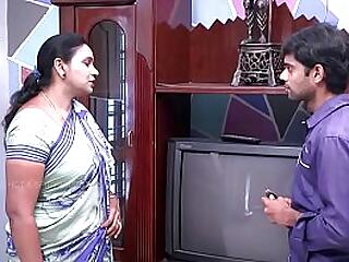 saree aunty fogey with the addition of brainy near TV amend chinless wonder public schoolmate .MOV